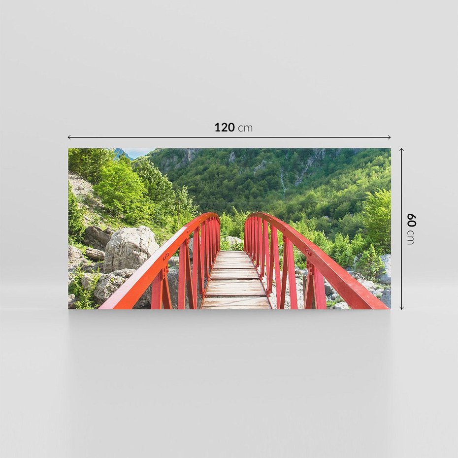 Obraz na płótnie 120x60 - Most do przygody - góry, most