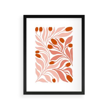 Plakat w ramie 50x70 - Nieskrępowane wyobraźnie kolorów - kwiaty, pastelowe kolory - rama czarna