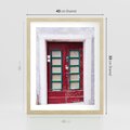 Plakat w ramie 40x50 - Retro Przez Drzwi - drzwi, retro - rama drewno