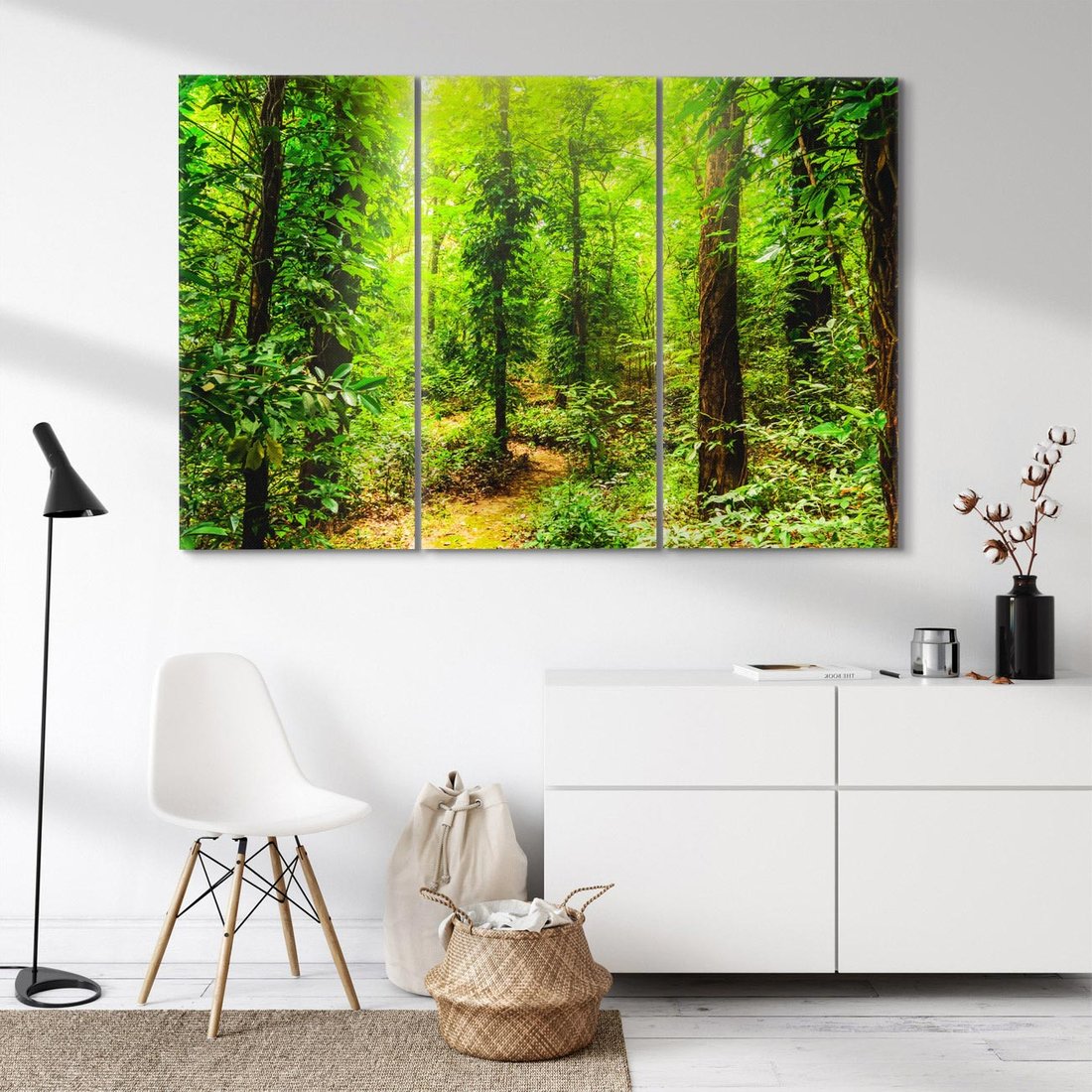 Obraz na płótnie 120x80 - Współistnienie z naturą - drzewa, las