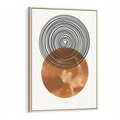 Obraz w ramie 50x70 - Taniec Okręgów - boho obraz, geometria - rama drewno