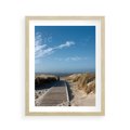 Plakat w ramie 40x50 - Boho na Plaży - plaża, pomost - rama drewno