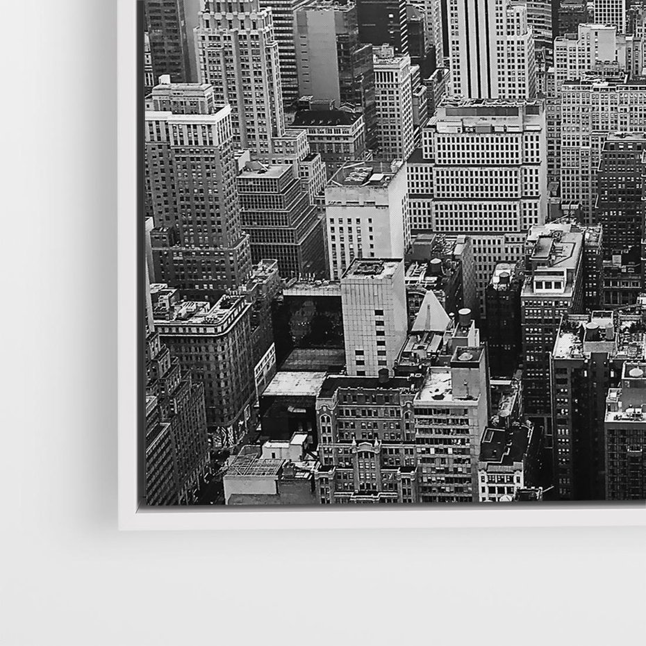 Obraz w ramie 80x80 - Majestatyczne Wysokości - Nowy Jork, wieżowce - rama biała