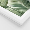 Zestaw obrazy w ramie 40x50 galeria - tropikalne, liście, palmy, bananowiec - rama biała