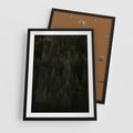 Plakat w ramie 50x70 - Ciemny las iglasty - las, iglasty - rama czarna