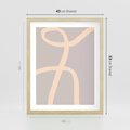 Plakat w ramie 40x50 - Beżowe Boho Zaplątanie - minimalistyczny obraz, nowoczesny - rama drewno