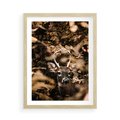 Plakat w ramie 50x70 - Jesienny Jeleń w Lesie - jeleń, w lesie - rama drewno