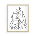 Plakat w ramie 40x50 - Liście Mocy - mroczna sztuka, minimalizm - rama drewno