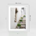 Plakat w ramie 30x40 - Wznoszące się Marzenia - schody, perspektywa - rama biała