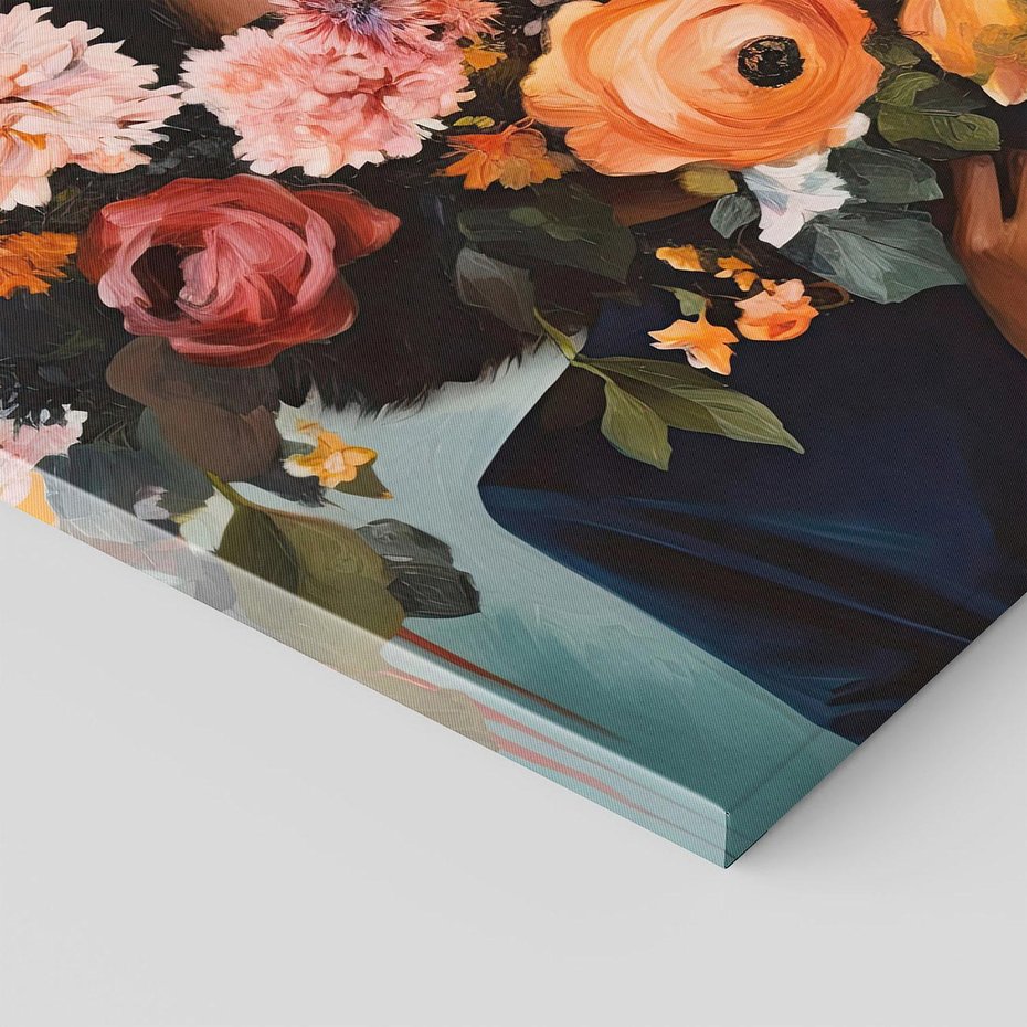 Obraz na płótnie 80x80 - Ukryte Emocje - obraz, akwarela