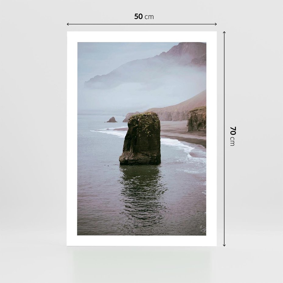 Plakat bez ramy 50x70 - Północna Dzikość: Skaliste Klify nad Morzem - skały, klify