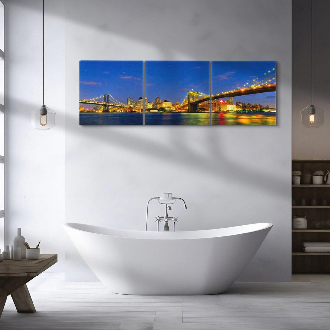 Obraz na płótnie 120x40 - Symbol Manhattanu - most, Nowy Jork