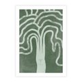 Plakat bez ramy 40x50 - Inspirujące Zawiłości Zieleni - abstrakcyjny kształt, zielony plakat
