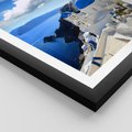 Plakat w ramie 40x50 - Magiczne Widoki - Santorini, perspektywa - rama czarna