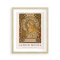 Plakat w ramie 40x50 - Mucha: Reprodukcja i Typografia na Plakacie - reprodukcja, alfons mucha - rama drewno