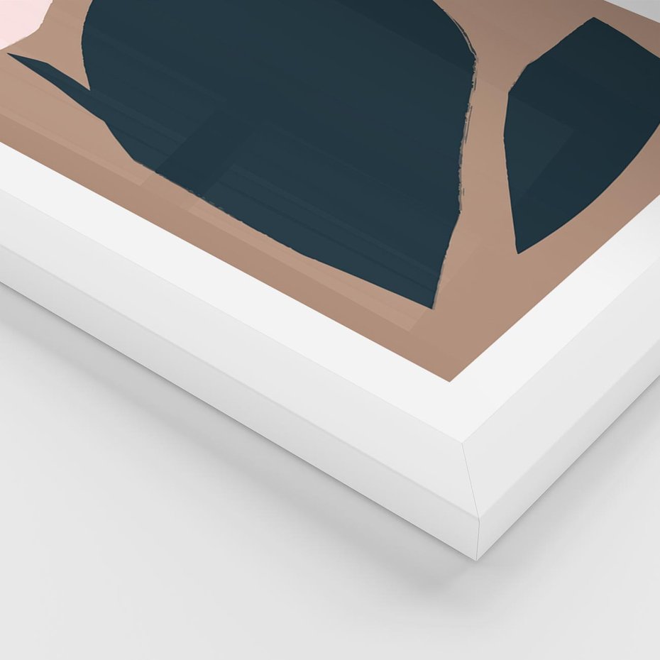 Plakat w ramie 40x50 - Rozkwitająca Wolność Boho - abstrakcyjny obraz, plakat - rama biała