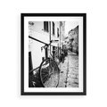 Plakat w ramie 40x50 - Rower w Kontraście - rower, czarno - rama czarna