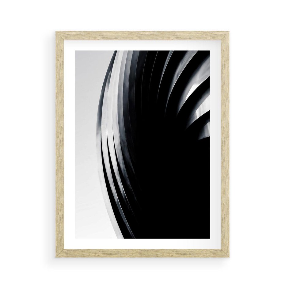 Plakat w ramie 50x70 - Awangarda w Kontraście - architektura, nowoczesne formy - rama drewno