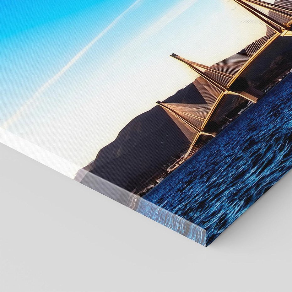 Obraz na płótnie 120x80 - Most nad rzeką - Architektura - most, rzeka