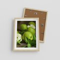 Plakat w ramie 30x40 - Jabłkowa kolorystyka - jabłka, owoce - rama drewno