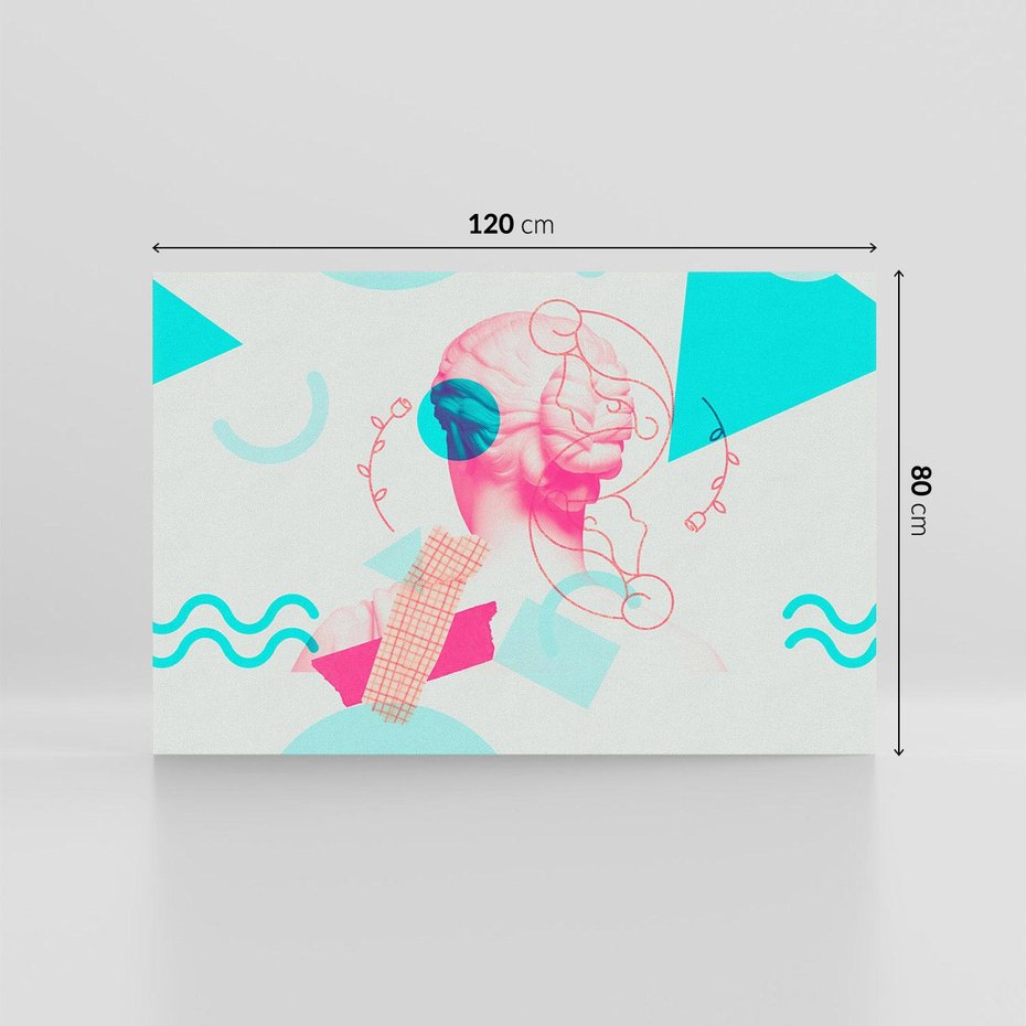 Obraz na płótnie 120x80 - Sztuka w Różach - nowoczesna sztuka, kolaż ze zdjęć