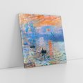 Obraz na płótnie 60x60 - Impresja Wschód Słońca 1872, Claude Monet - Reprodukcja - reprodukcja, obraz na płótnie