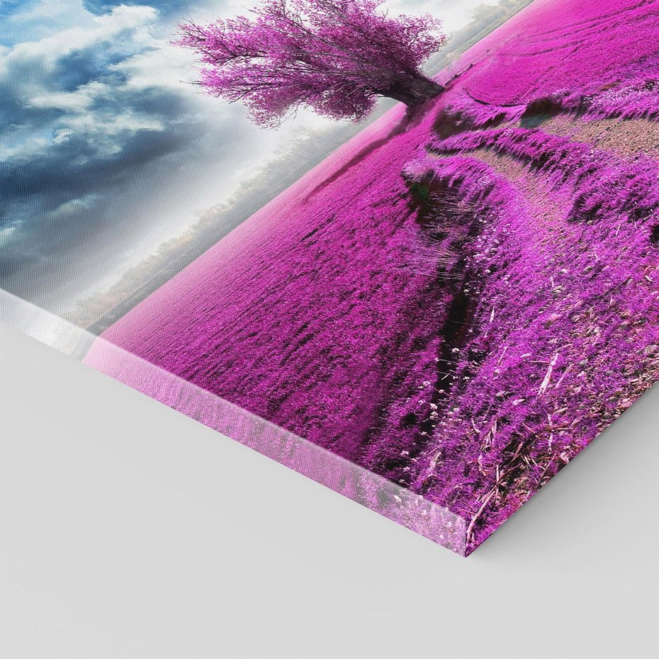 Obraz na płótnie 40x40 - Fioletowa abstrakcja w ruchu - abstrakcja, fiolet