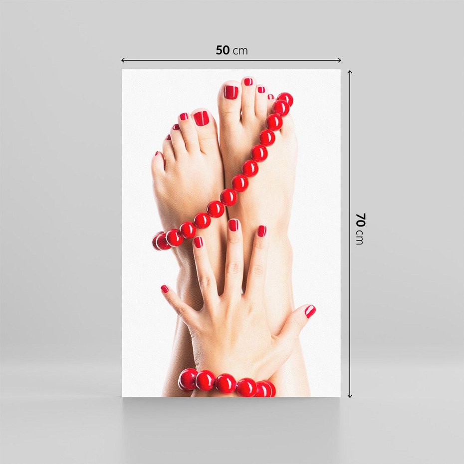 Obraz na płótnie 50x70 - Manicure spa: piękno i relaks - manicure, spa