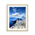 Plakat w ramie 40x50 - Magiczne Widoki - Santorini, perspektywa - rama drewno