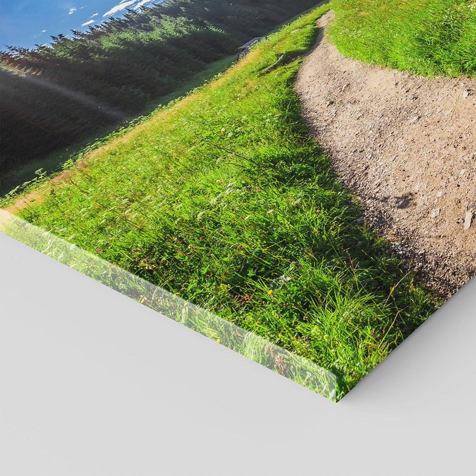 Obraz na płótnie 120x80 - Harmonia natury - góry, łąka