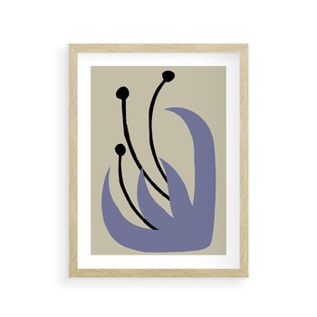 Plakat w ramie 30x40 - Bezgraniczne Przenikanie - minimalizm, boho plakat - rama drewno