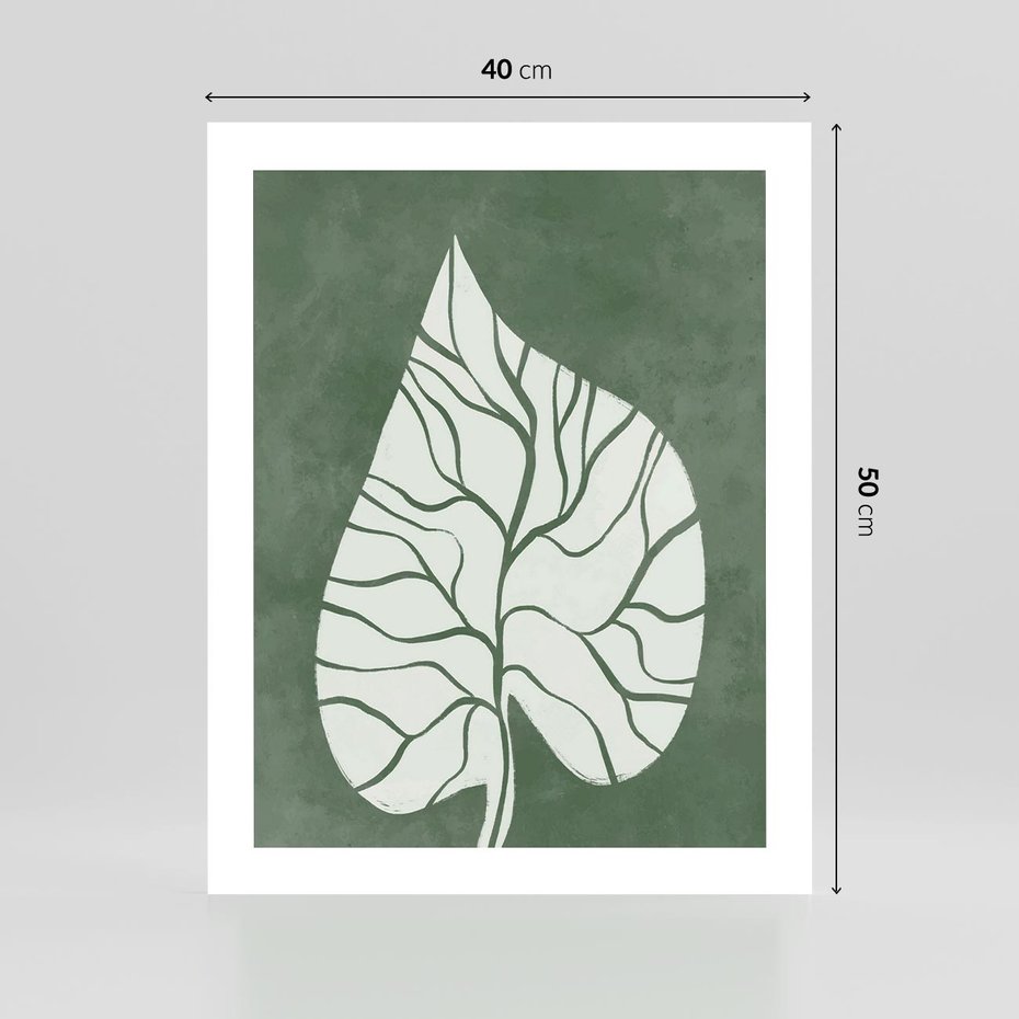 Plakat bez ramy 40x50 - Migotliwe Wnętrze Zieleni - zielony plakat, roślinne motywy