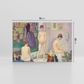 Obraz na płótnie 70x50 - "Modelki" (ok. 1886–1888) Georges Seurat - Reprodukcja - reprodukcja, obraz na płótnie