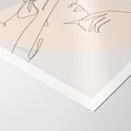 Plakat bez ramy 30x40 - Twarz Kobiety w Pastelach - minimalistyczna grafika, pastelowe tłó