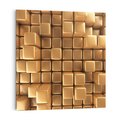 Obraz na płótnie 80x80 - Błyszcząca Elegancja - złoto, 3d
