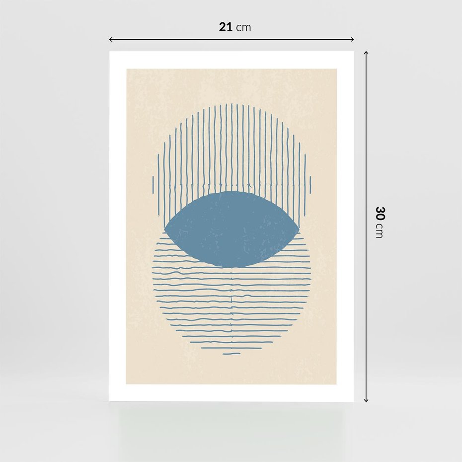 Plakat bez ramy 21x30 - Wnętrza Refleksji - geometryczne kształty, koła