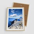 Plakat w ramie 50x70 - Magiczne Widoki - Santorini, perspektywa - rama drewno