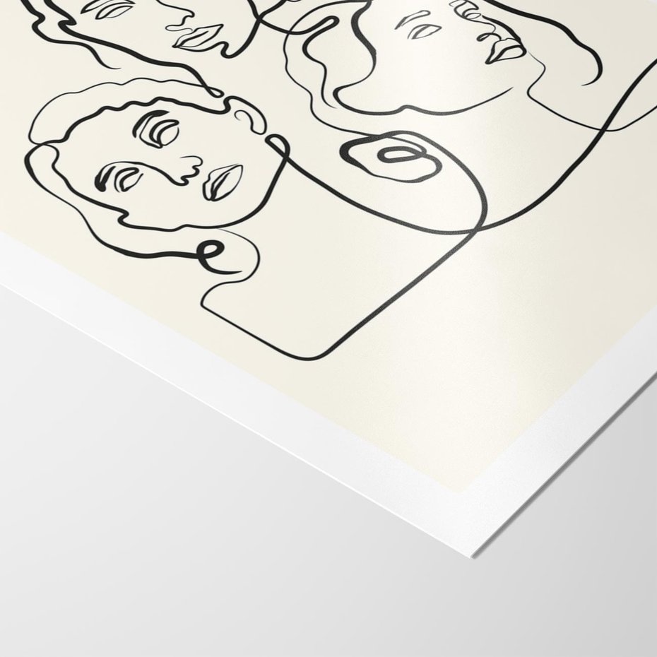 Plakat bez ramy 50x70 - Trzy Kobiety - 3 kobiety, antyczny posag