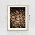 Plakat w ramie 40x50 - Suchość Liści w Brązowych Tonach - suche liście jesień brąz - rama drewno