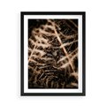Plakat w ramie 50x70 - Liście i Paprocie - suche liście, paprocie - rama czarna