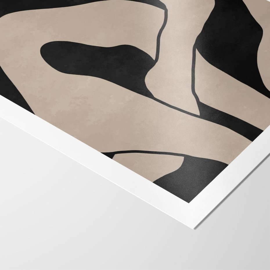 Plakat bez ramy 21x30 - Nocne Pochłonięcia - abstrakcyjne linie, mroczny plakat