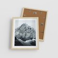 Plakat w ramie 40x50 - Surowość Gór - śnieg, zima w górach - rama drewno