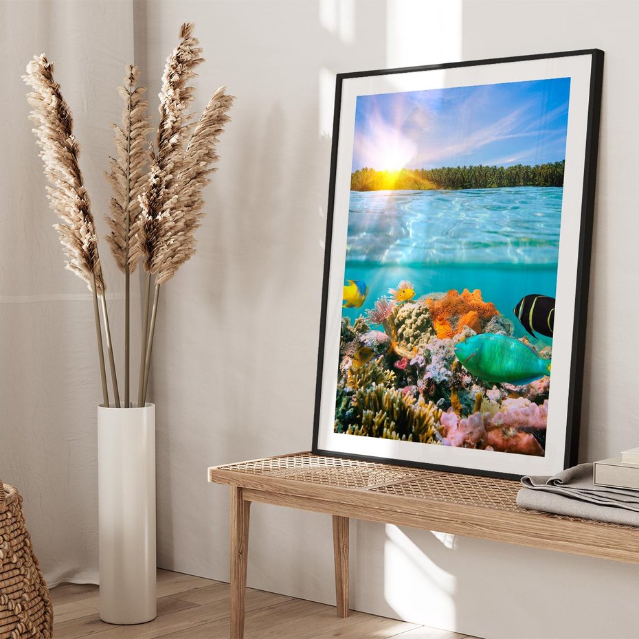 Plakat bez ramy 21x30 - Rafa Koralowa - Podwodne Cuda - rafa, koralowa