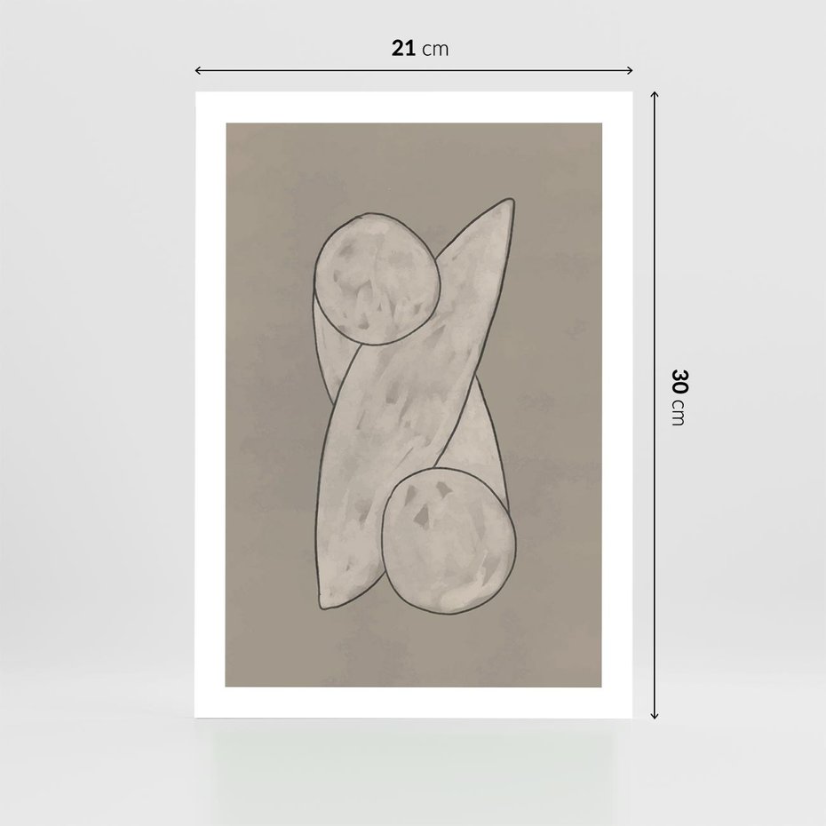 Plakat bez ramy 21x30 - Zaklęte Anomalie - nowoczesna geometryczna sztuka, loftowe wnętrze