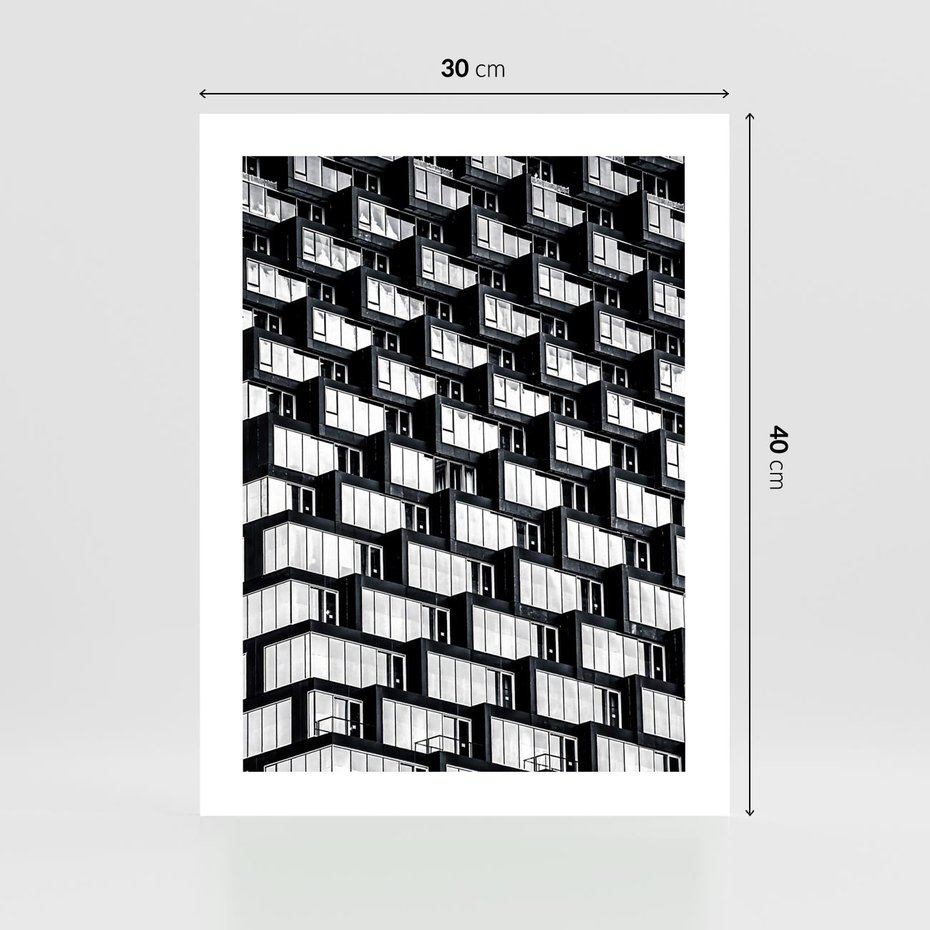 Plakat bez ramy 30x40 - Elegancja Wysokości - architektura, wieżowiec