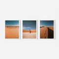 Zestaw obrazy w ramie 30x40 galeria - Pustynia, tryptyk, plakaty - rama biała