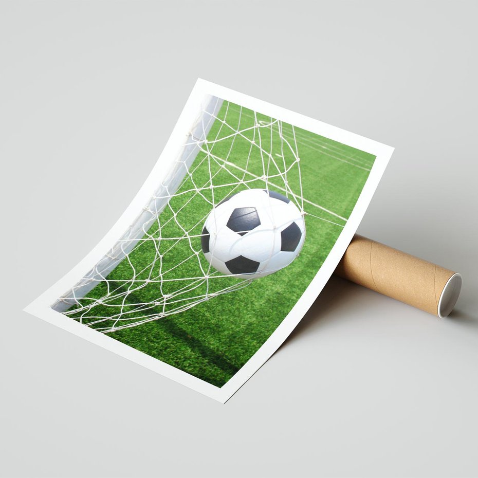 Plakat bez ramy 30x40 - Namiętność Piłki i Gola - piłka nożna, gol