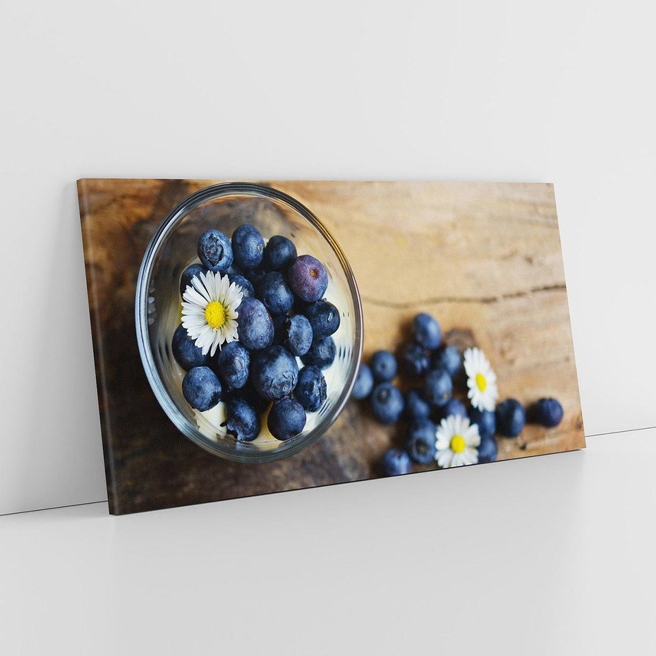 Obraz na płótnie 100x50 - Borówki - Owocowe Ukojenie - borówki, owoce