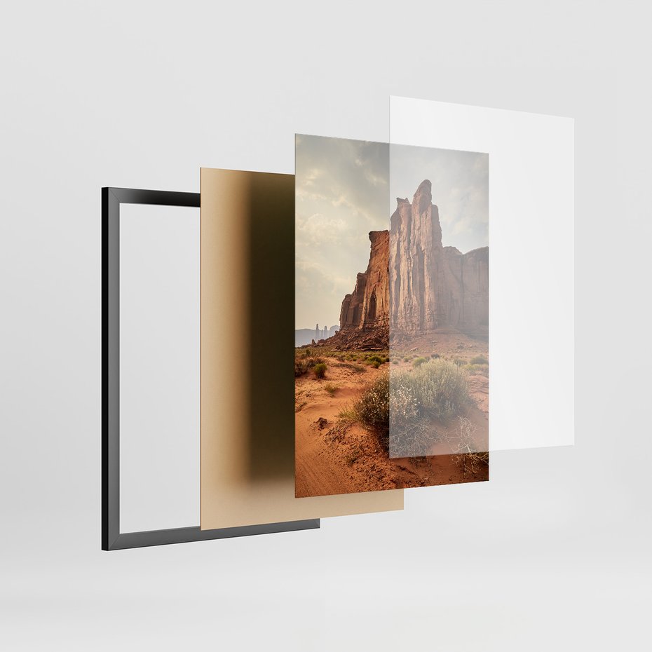 Zestaw obrazy w ramie 30x40 galeria - Kanion, widok, pustynia, USA - rama czarna