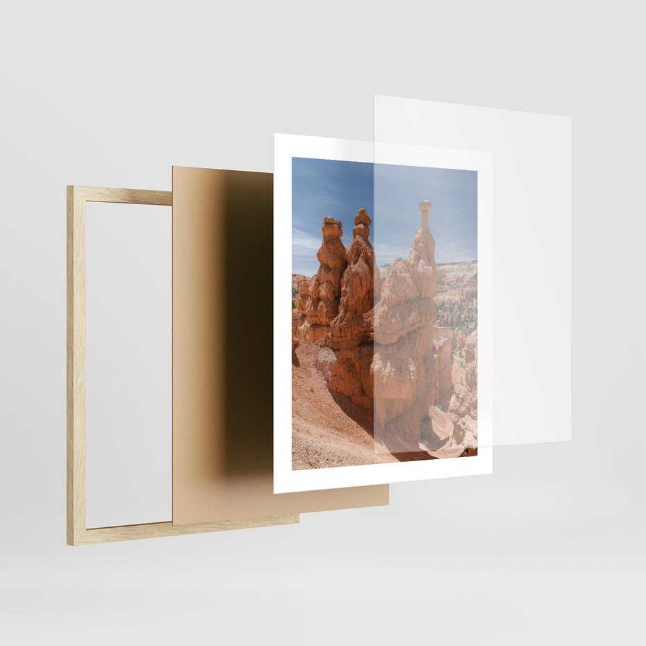 Plakat w ramie 40x50 - Spektakularne Formacje Naturalne - kanion, pustynia - rama drewno